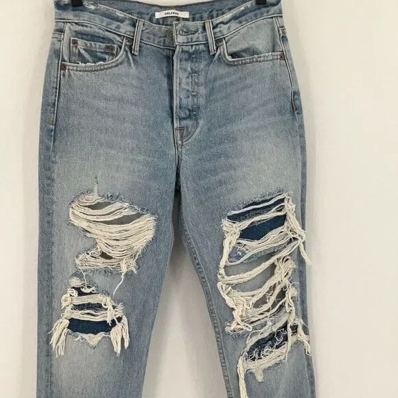 GRLFRND Blue Karolina High Rise Distressed Denim Skinny Jeans Size 27 - Picture 6 of 10